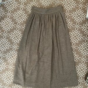 Agnes B. long wool tweed skirt size 38